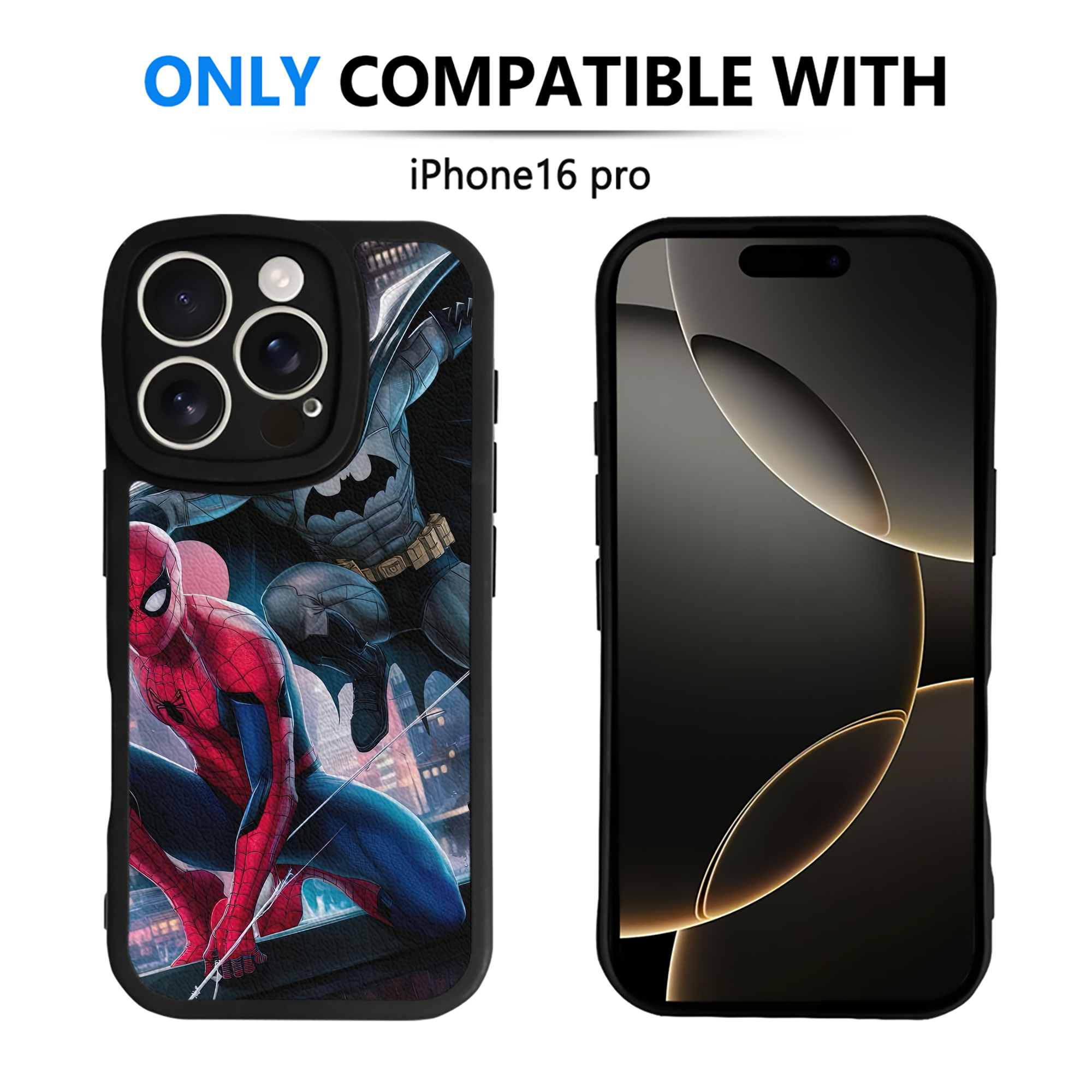 （画像用） Spider Man スパイダーマン 【iPhone 16シリーズ対応】シリコンスマホケース（レザー調） 材質：シリコン